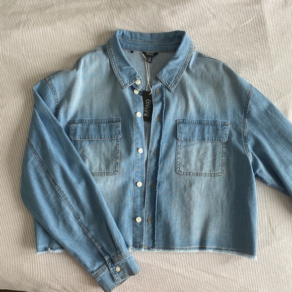 David Bitton Cotton Chambray Button Up - Picture 1 of 16